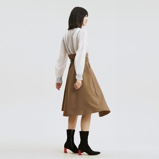 谜底2021秋季新款复古浪漫假两件收腰灯笼袖连衣裙213ML1806 商品图2