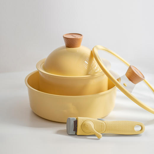 KimsCook 一米阳光锅具全家福五件套 奶锅/煎锅不粘锅 可拆卸把手[福利品] 商品图11