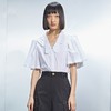 MIIDII/谜底21夏新品前卫时髦夸张灯笼袖收腰白衬衫女212MC0931 商品缩略图0