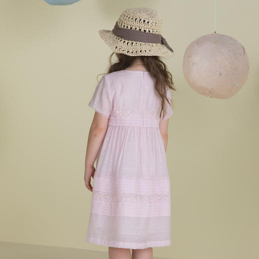 谜底童装20夏新款女童娃娃公主短袖连衣裙宝宝花边裙子202KL0722 商品图2