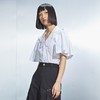 MIIDII/谜底21夏新品前卫时髦夸张灯笼袖收腰白衬衫女212MC0931 商品缩略图1