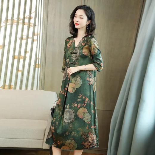 TZW-重磅珍珠缎香云纱真丝连衣裙 商品图1