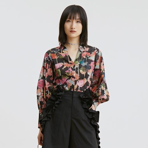 谜底2021秋季新款纯棉花衬衫长袖女213MC1750 商品图0