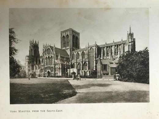 1906年 英格兰与威尔士教堂史（全2卷） 数百幅伦勃朗手绘与照片 漆布精装大16开 商品图8