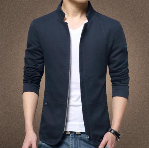 【男士外套】春秋款青年修身立领夹克修身外套 商品图1