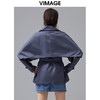 VIMAGE纬漫纪秋冬新款品牌女装经典翻领收腰显瘦风衣短外套VC2104206 商品缩略图3