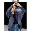 VIMAGE纬漫纪秋冬新款品牌女装经典翻领收腰显瘦风衣短外套VC2104206 商品缩略图2