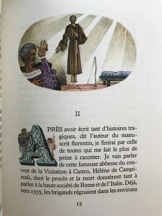 【法语】限量1530册！1942年 司汤达《卡斯特罗修道院》 乔治·莱帕装饰派艺术彩色插图 平装18开带书匣 商品图8
