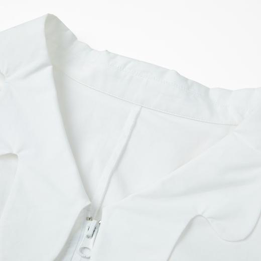 MIIDII/谜底21夏新品前卫时髦夸张灯笼袖收腰白衬衫女212MC0931 商品图3