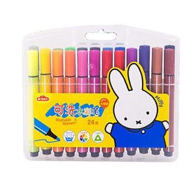 晨光三角杆可洗水彩笔米菲24色FCP90183儿童学生幼儿园美术绘画宝宝涂鸦笔彩色水笔