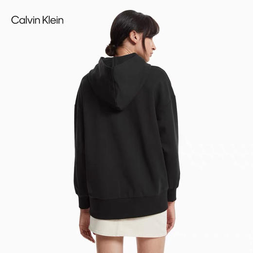 CK Jeans 2021秋冬新款女装时尚立体印花织带套头连帽卫衣J217431 商品图1