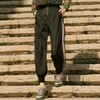 谜底休闲裤2021秋季新款侧缝撞色拼接松紧腰束脚长裤女213MK1765 商品缩略图0