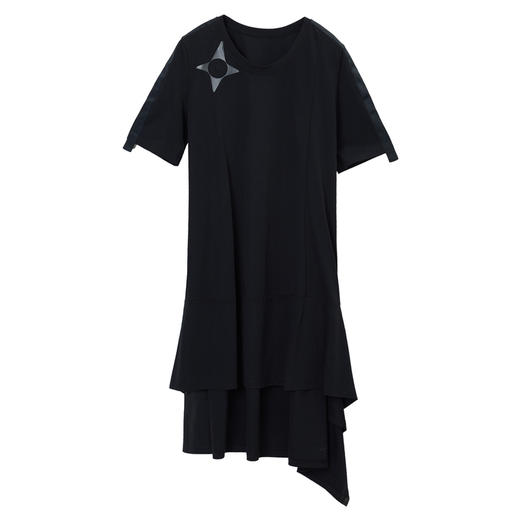 MIIDII/谜底连衣裙21夏新品H型简洁圆领章仔刺绣212ML0852 商品图3