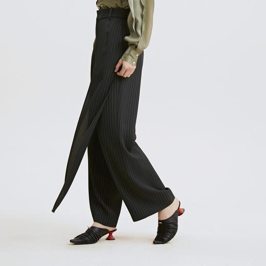 谜底阔腿裤2021夏季新款垂感宽松醋酸直筒裤显瘦裤子女213GK1637 商品图1