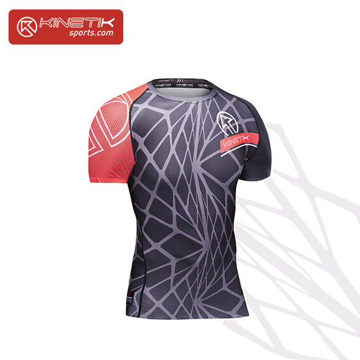 KONFORT SHORT SLEEVE轻压缩短袖上衣（黑）训练健身跑步 商品图2