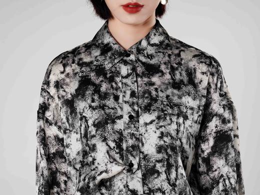 S6  臣禾 中国风水墨抽象印花衬衫K213022977  商品图6