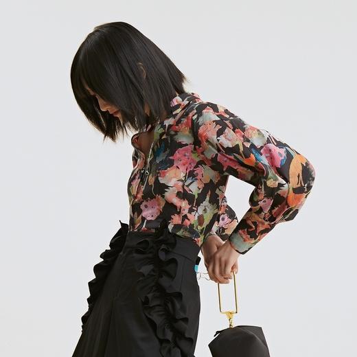 谜底2021秋季新款纯棉花衬衫长袖女213MC1750 商品图2