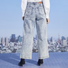 MIIDII/谜底新品摩登复古高腰直筒宽松阔腿牛仔裤女211MK0015 商品缩略图2