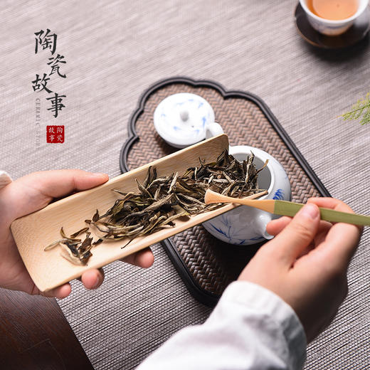陶瓷故事手工竹制茶则茶夹茶拨茶针四件套装功夫茶具配件六君子 商品图5