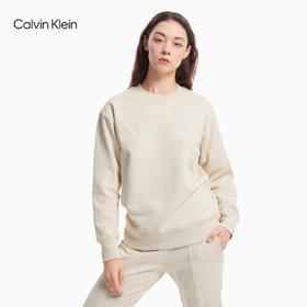 CK Jeans2021秋冬新款女装时尚LOGO刺绣宽松圆领套头卫衣J216531