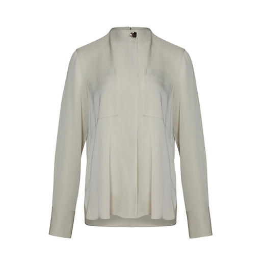 VIMAGE纬漫纪秋季新款纯色通勤百搭衬衣衬衫衬衣女士上衣V1609207 商品图3