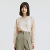 谜底衬衫2021夏季新款宽松绣花长袖蕾丝衫灯笼袖上衣女213GS1684 商品缩略图0