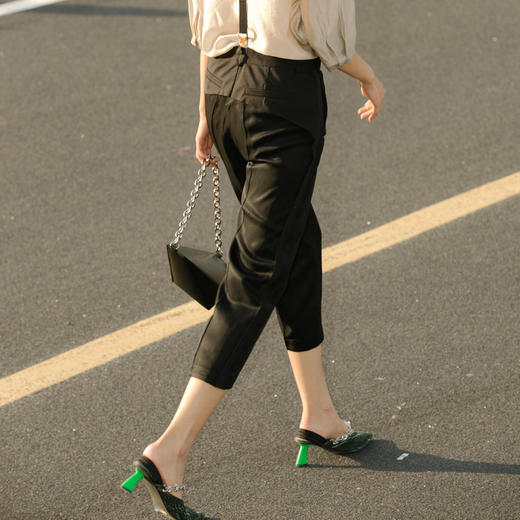 MIIDII/谜底21夏新品复古个性可拆卸背带休闲裤女212MK0747 商品图2