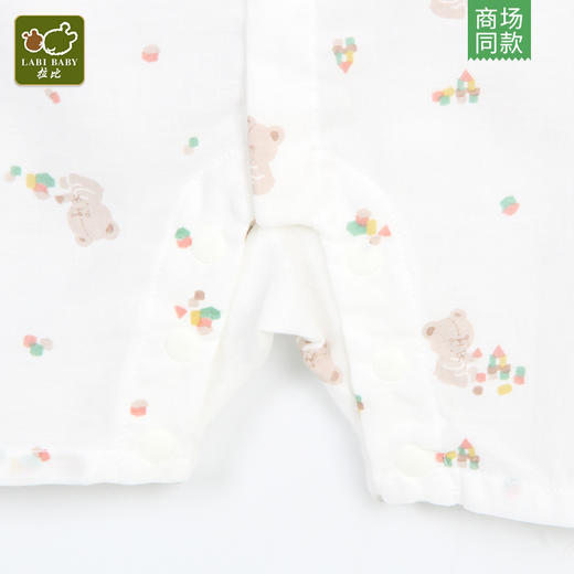 拉比-内衣类（夏）C9积木小熊短袖全开连体衣 商品图2