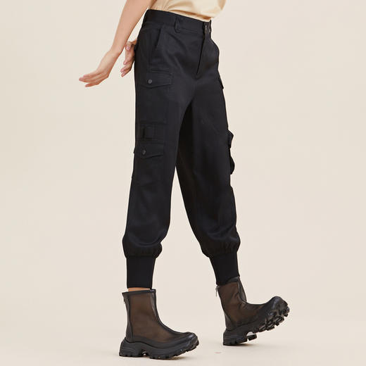 MIIDII/谜底醋酸宽松萝卜裤女21夏新品工装感休闲裤女212MK0744 商品图1