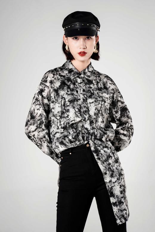 S6  臣禾 中国风水墨抽象印花衬衫K213022977  商品图7