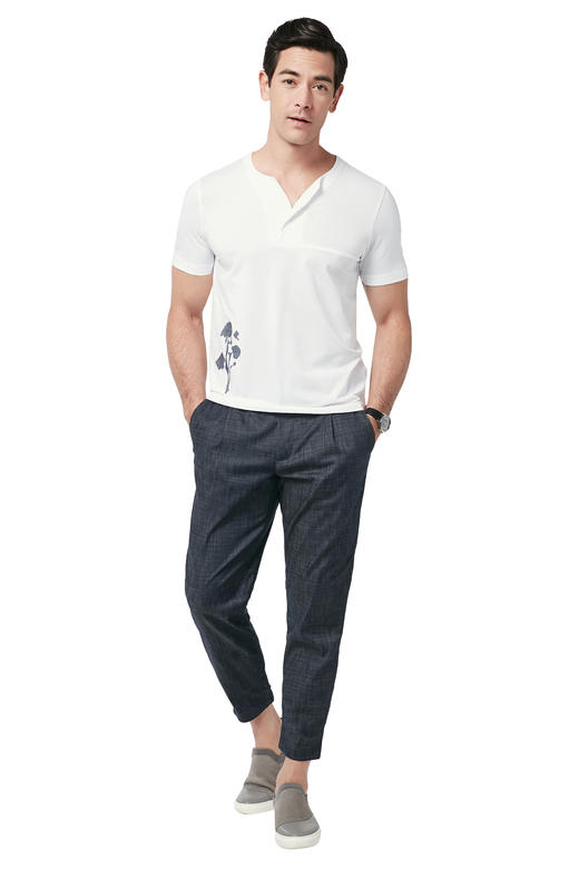 callisto藏青棉混纺休闲裤  SNCPW079NA 商品图0