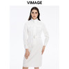 VIMAGE纬漫纪秋季新款束腰长袖优雅显瘦连衣裙V1607220 商品缩略图0