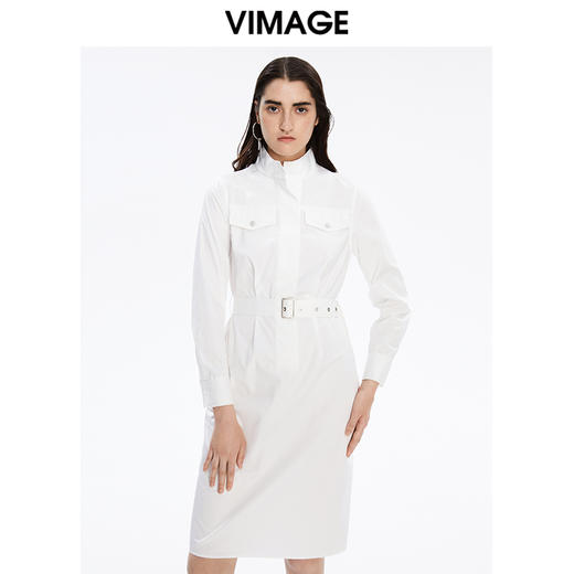 VIMAGE纬漫纪秋季新款束腰长袖优雅显瘦连衣裙V1607220 商品图0