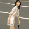 MIIDII/谜底21夏新品舒适柔软醋酸休闲简约连体短裤女212MK0911 商品缩略图1