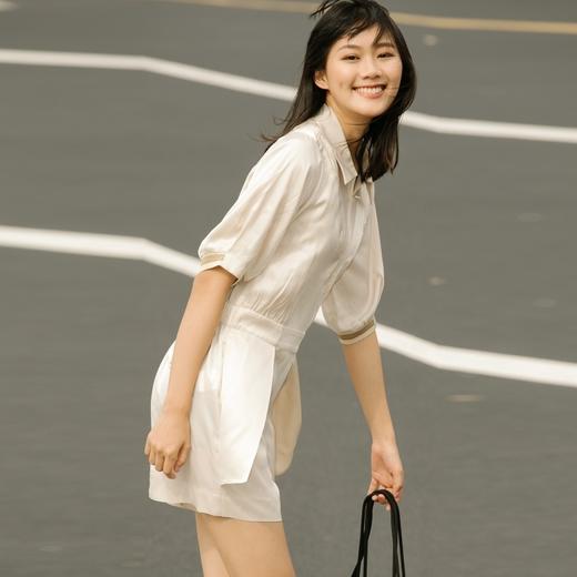 MIIDII/谜底21夏新品舒适柔软醋酸休闲简约连体短裤女212MK0911 商品图1