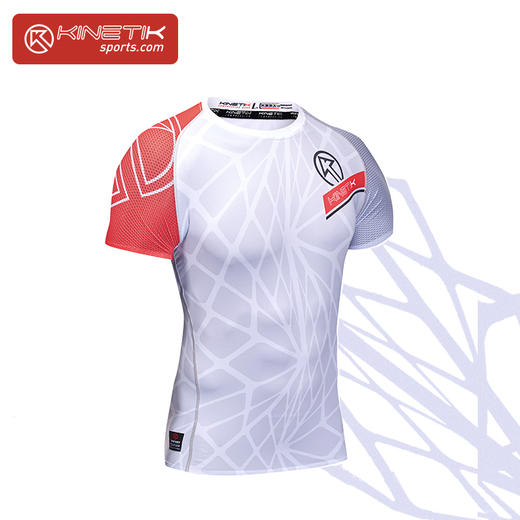 KONFORT SHORT SLEEVE轻压缩短袖上衣（白）训练健身跑步 商品图2