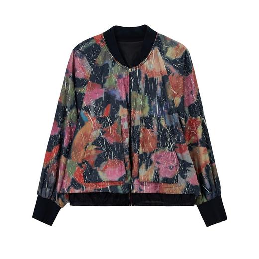 谜底2021秋季新款复古舒适轻薄抗皱免烫休闲外套防晒女213MW1813 商品图4