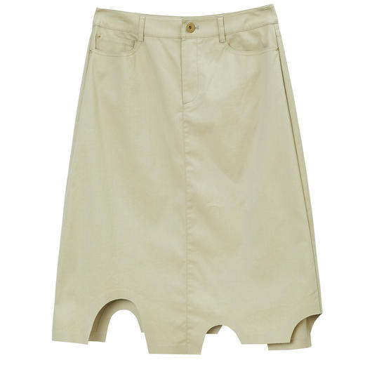 MIIDII/谜底中长半身裙21夏新品下摆不规划设计时尚文艺212MB0789 商品图4