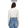 VIMAGE纬漫纪秋季新款纯色通勤百搭系带衬衬衣女士小上衣1613203 商品缩略图4