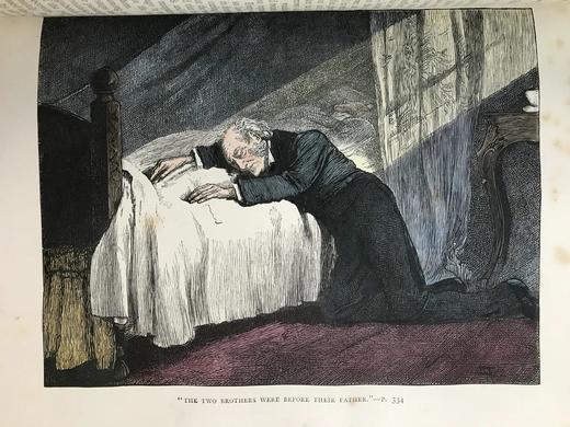 约19世纪后期 狄更斯《小多丽特/博兹札记》 92幅插图（含套色版画） 皮装16开 商品图6