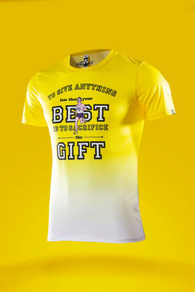 严素跑步TEE,天赋（黄）,男/女款,轻量 短袖T恤 速干快干 ,致敬,普利方丹,PRE，严素态度