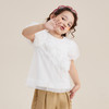 谜底童装21夏新款H型中款T恤针织纯棉亲肤打底花苞袖212KT1352 商品缩略图1