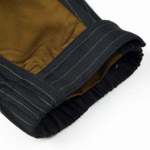 谜底2021秋季新款复古条纹撞色拼接萝卜裤休闲长裤女213MK1740 商品图3