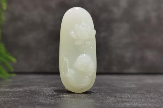 【御珠宫坊·传藏系列】羊脂白玉子料花佛牌 商品图0