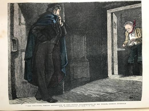 约19世纪后期 狄更斯《小多丽特/博兹札记》 92幅插图（含套色版画） 皮装16开 商品图7