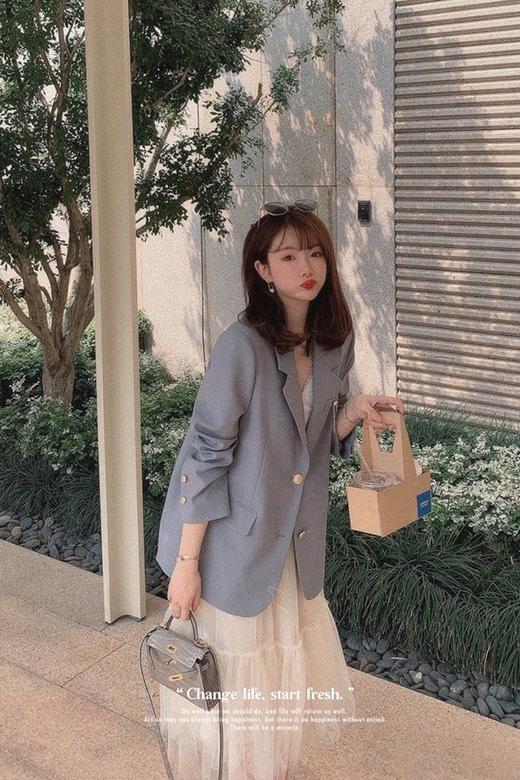 【金蘑菇菇 小金球西装】长短款！重塑直角肩，薄而有型的小版型 商品图6