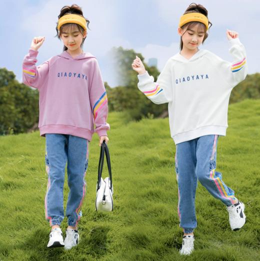 【童装】洋气中大童秋装休闲韩版卫衣两件套 商品图2