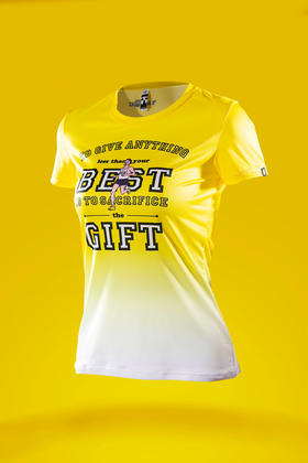 严素跑步TEE,天赋（黄）,女款,轻量 短袖T恤 速干快干 ,致敬,普利方丹,PRE，严素态度