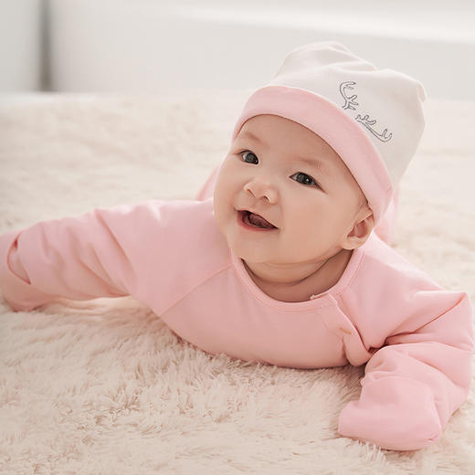 英氏-内衣类（冬）D0粉莫代尔夹棉和袍, 素瓷色, 商品图1