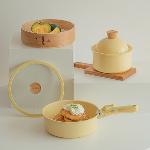 KimsCook 一米阳光锅具全家福五件套 奶锅/煎锅不粘锅 可拆卸把手[福利品] 商品图1